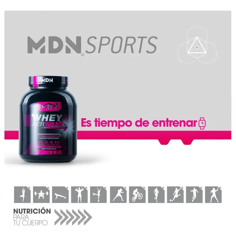 Mdn Wheyner Isolate 1.36kg 45 Servicios, 0 Carbs 0 Grasa