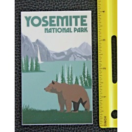 Yosemite National Park Bear Nostalgic Vintage Vinyl Sticker Water bottle laptop
