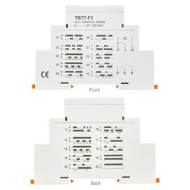 Baomain Digital Multi-Function Time Relay, 16A/250V 20-Delay Modes 0.1s~99d, DIN Rail Mounting Timer Relay TBT7-F1 (1-SPDT)