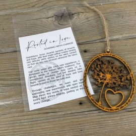 Handmade Dandelion Story Card Christmas Ornament