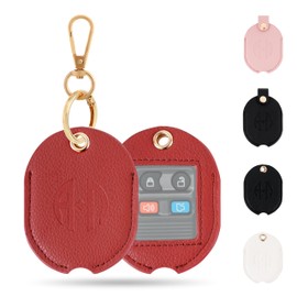 ANHBKAR Leather Car Key Fob Cover Sleeve Holder for Broken Keys – Smart Remote Protector Case with Keychain for Men & Women (Brown 02, Extra Large)