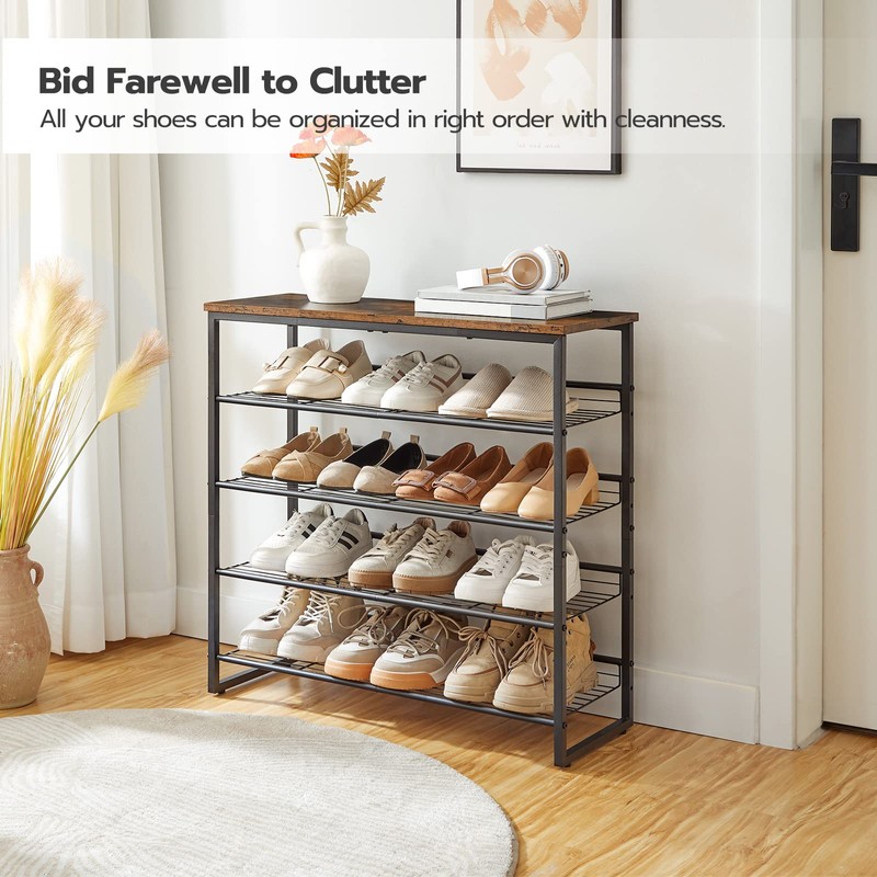 HOOBRO Shoe Rack, 5 Tier Shoe Organizer for Front Door