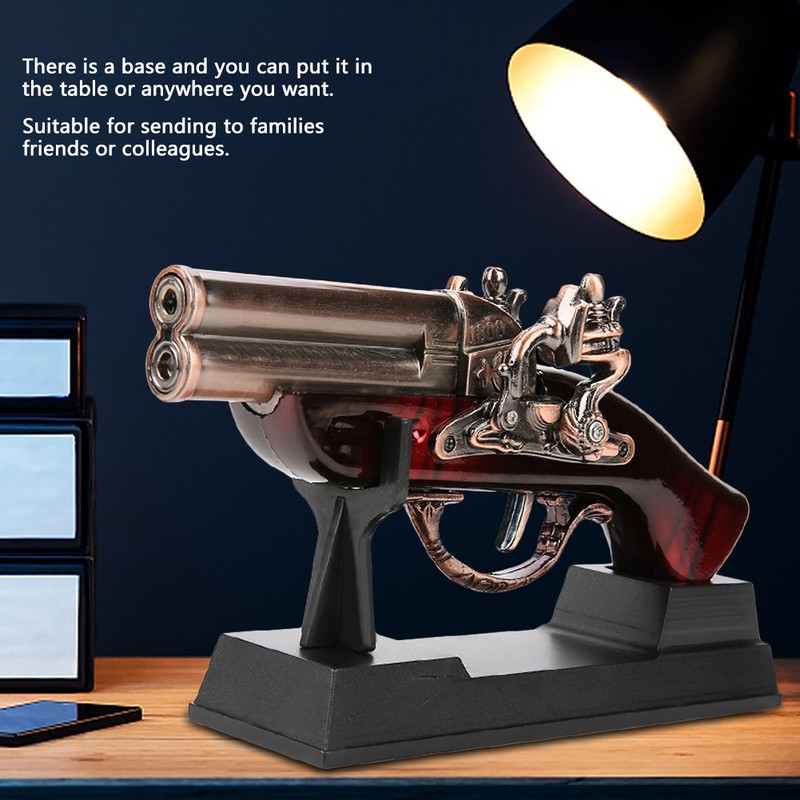 Funny Gun Shape Windproof Metal Flame Gas Butane Lighter Gift