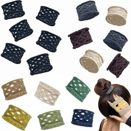 BetterJonny 18 Piece Set, Non-marking Hair Rubber Korean Style Hair Rubber Stylish High Elasticity Hair Accessory Ladies' Simple Plain Elegant (Black, 6, 6, 3 Colors, 6 Pieces)