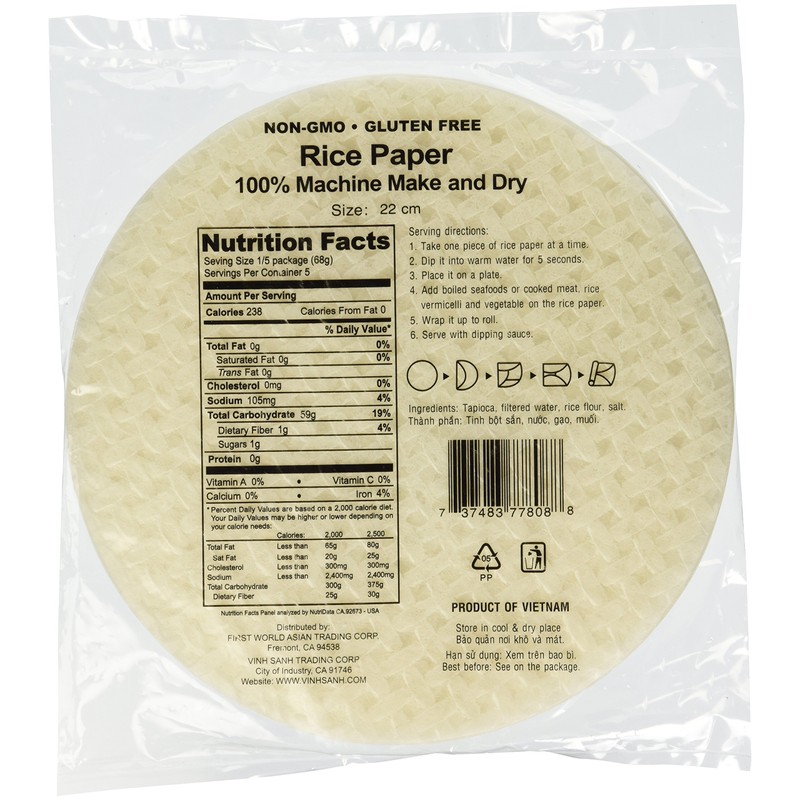 Three Ladies Brand Spring Roll Rice Paper Wrapper (2 Packs)