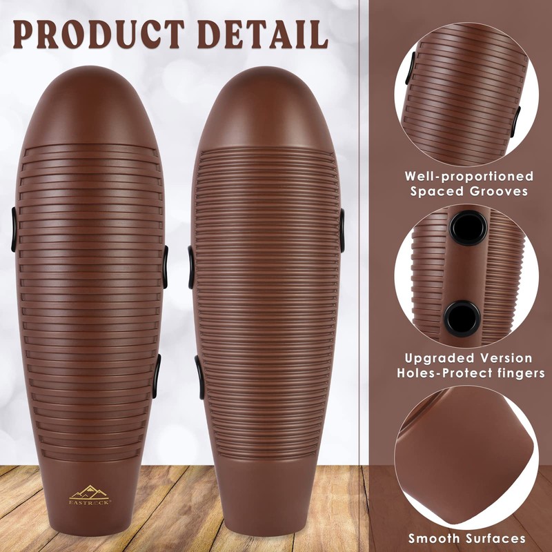 EASTROCK Guiro Instrument 3.9"x13" Fish Shaped Latin Percussion Instrument with