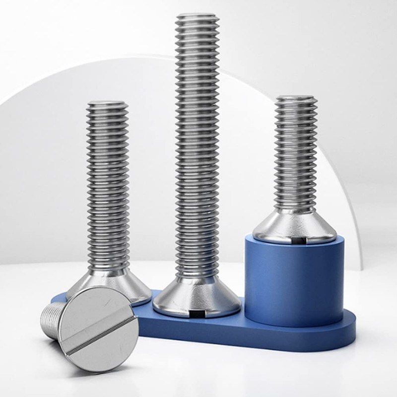 FEEIMOL Countersunk Slotted Screws Stainless Steel Machine Screw with Slotted