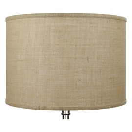 FenchelShades.com 16" Top Diameter x 16" Bottom Diameter 10" Height Lampshade USA Made (Burlap Natural)