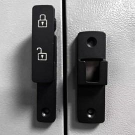 KAFENDA Sliding Door Lock Bar Barn Door Latch Hook and Eye Buckle Wood Fence Door Lock Black Door Bolt Lock Ship Window Lock Door Latch Interior (Lights Black)