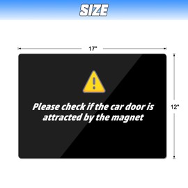 4 Pack Black Blank Car Magnets with 50 mils, Prevent Car Scratches & Dents, Rounded Corners Blank Car Magnet Set, Magnet for Car to Advertise Business and Cover Company Logo