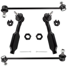 WEDOAUTO 4Pcs Front Outer Tie Rod Ends End + Sway Bar End Links Stabilizer Bar End Links Fit For Honda Odyssey 2005-2006 Touring / 2007-2009 (Touring Models w/Run Flat Tires ONLY) ES800225 K750304