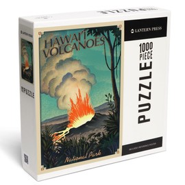 Lantern Press 1000 Piece Jigsaw Puzzle, Hawaii Volcanoes National Park, Lithograph National Park Series