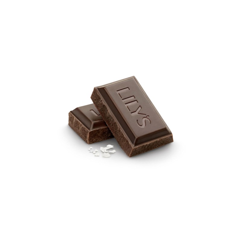 LILY'S Sea Salt Extra Dark Chocolate Style No Sugar Added,