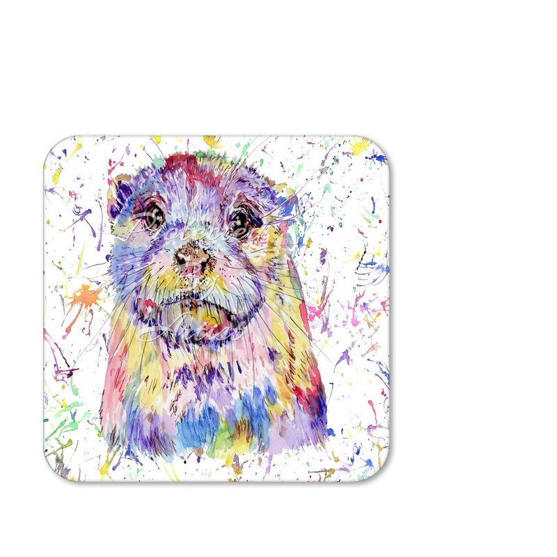 Coaster Otter British Wildlife Animals Coasters Watercolour Art Gift Work