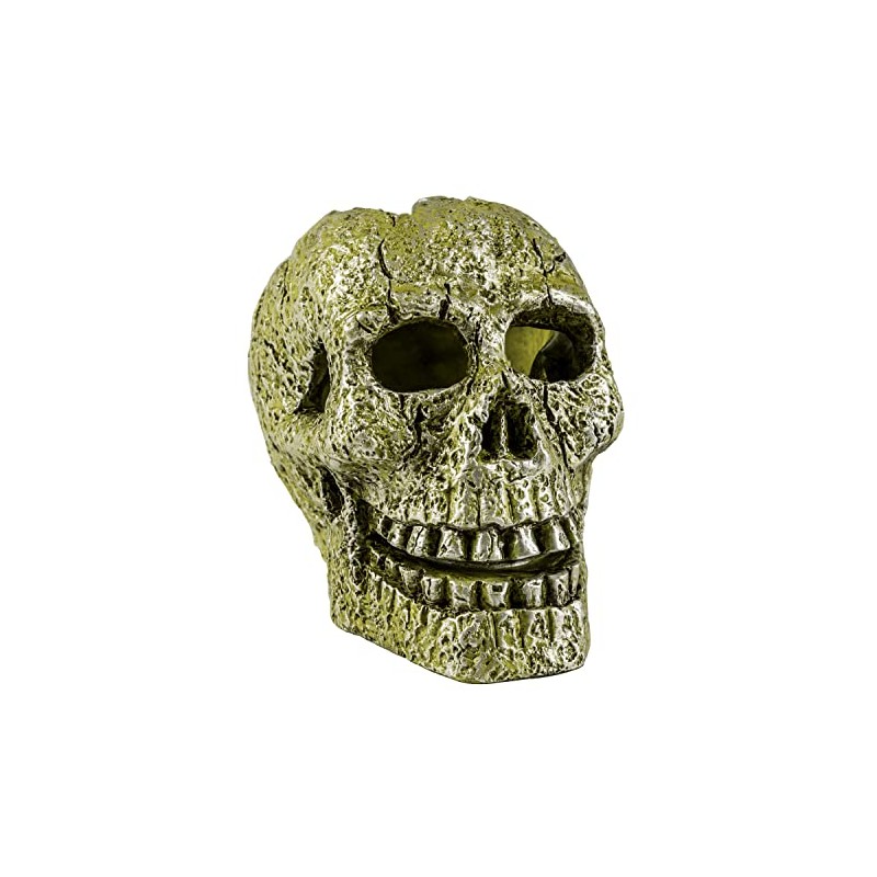 GloFish Skull Ornament, Detailed Aquarium Ornament, Hideaway For Fish