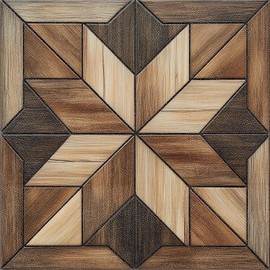 HOMETITUTE 10PCS 12x12 Inch Wood Look Removable Peel and Stick Floor Tiles Self Adhesive Vinyl Flooring Stickers for Bathroom Kitchen Bedroom Entryway Home Decor