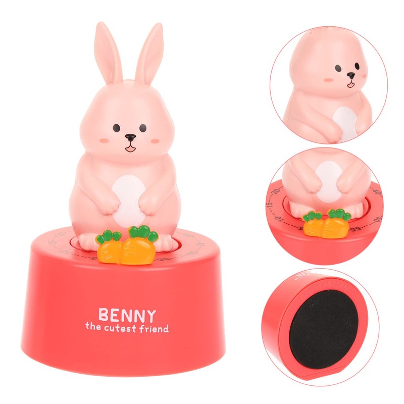 GRIRIW Rabbit Design Magnetic Countdown Timer Portable Study Timer for