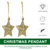 jojofuny 5cm Mini Gold Glitter Star Pendants, 30pcs Mini Star