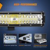 Nilight LED Light Bar Set, 12 Inch 300W Triple Row