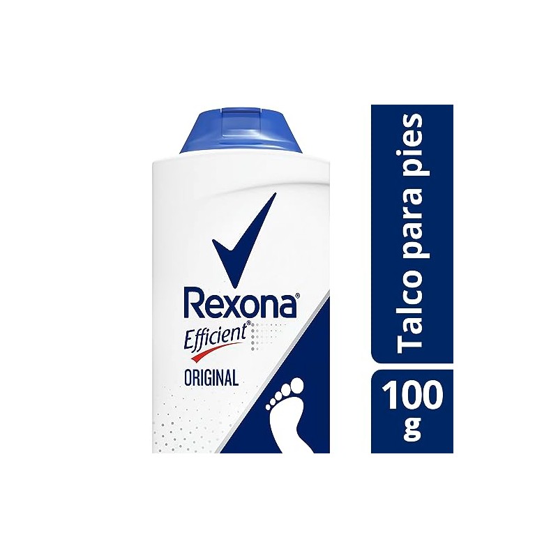 Talco Desodorante para Pies REXONA Efficient Original, 100 g