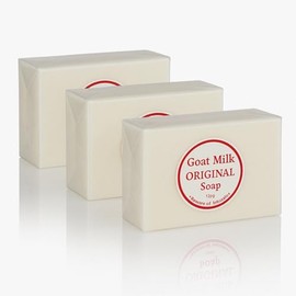 Skin Science Original Goat Milk Soap Bar – 120g | Moisturizing, Exfoliating & Nourishing Face & Body Cleanser with Natural Vitamins | Gentle Formula for All Skin Types - 3 Bars