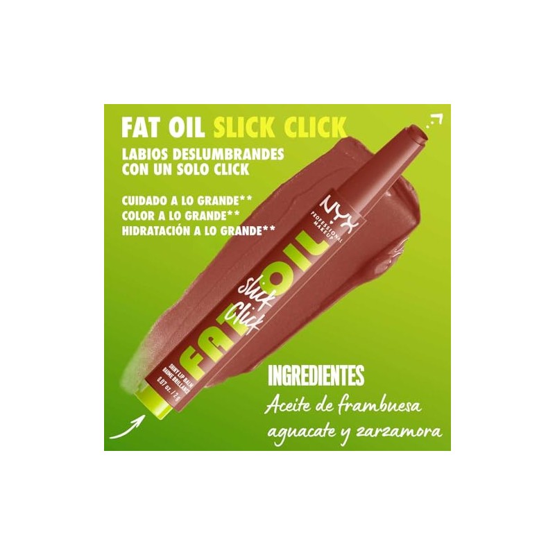 NYX Professional Makeup, Fat Oil Slick Stick, Brillo de Labios,