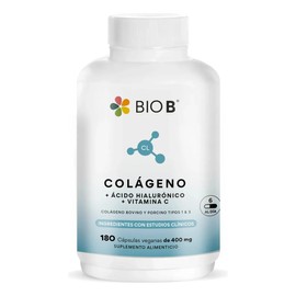 Bio B  Colágeno Hidrolizado  Ácido Hialu Y Vit C  180 Cáp