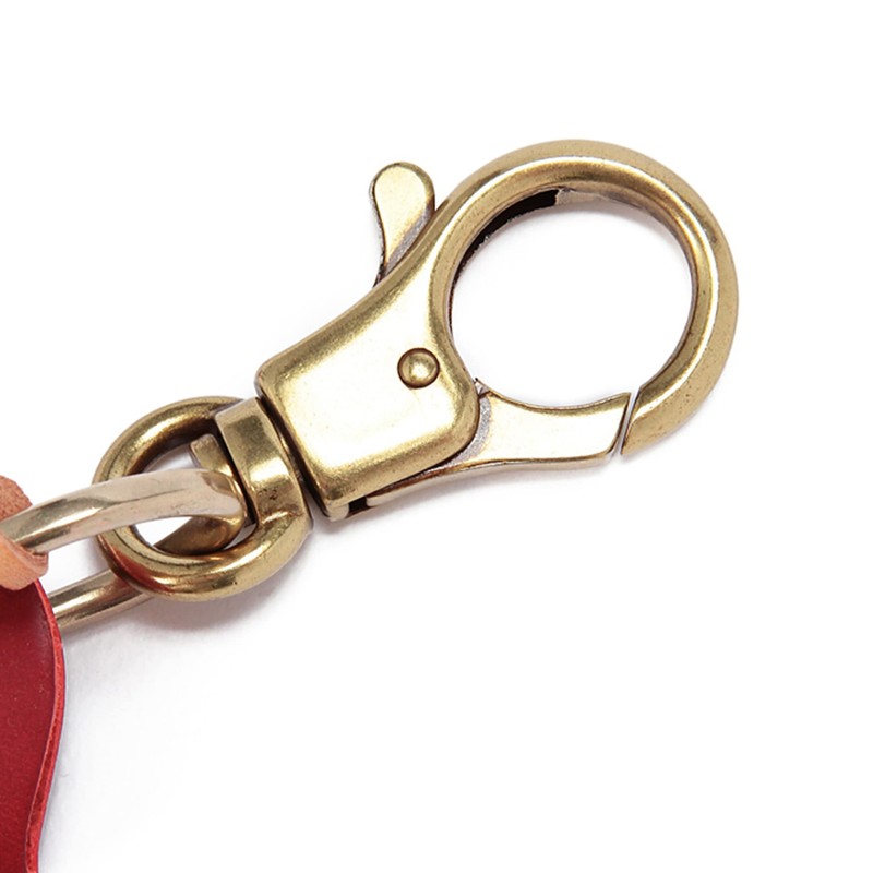 IL BISONTE Key Chain, Key Ring, Leather, Genuine Leather, Cowhide