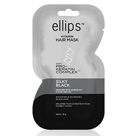 Ellips Ellips Hair Mask (Pro Keratin) - Silky Black, 18 Gram (Pack of 10)