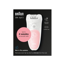Silk-epil Epilators by Braun Silk-epil 5-516 Wet & Dry Epilator with High Frequency Massage Cap
