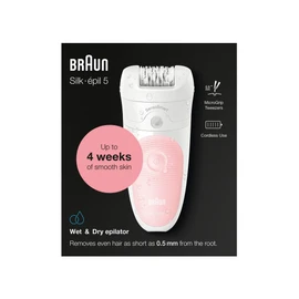 Silk-epil Epilators by Braun Silk-epil 5-516 Wet & Dry Epilator with High Frequency Massage Cap