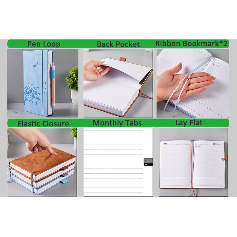 2027 Diary A5 Page a Day | Daily Planner with