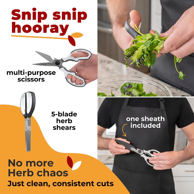 Gidli 2 Pack Kitchen Scissors & Kitchen Shears - Lifetime