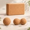 Natural Cork Yoga Block and Massage Ball for Yoga &