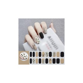 40 Pcs Nail Strips, UV Free, Long Lasting Gel Nail Stickers, DIY Self-Adhesive Real Nail Polish Strips, Full Nail Wrap for Nail Art Decals, Salon Quality Includes Nail File (Beige)