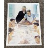 Norman Rockwell print "FREEDOM FROM WANT" Thanksgiving Christmas dinner 11x14"