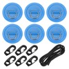 PATIKIL D-Ring Patch, 6 Pcs Stainless Steel D-Ring PVC Patch