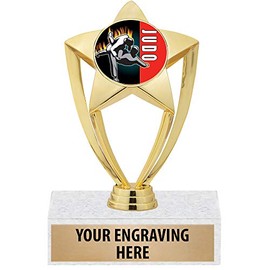 Crown Awards 6" Gold Judo Trophies - Customized Judo Star Trophy 20 Pack