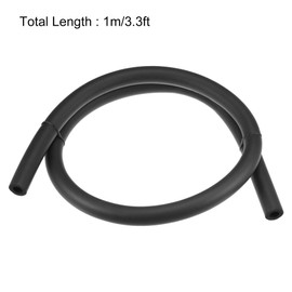 sourcing map Foam Tubing for Handle Grip Support, Pipe Insulation, 10mm(3/8") ID 20mm OD 1m Length Black
