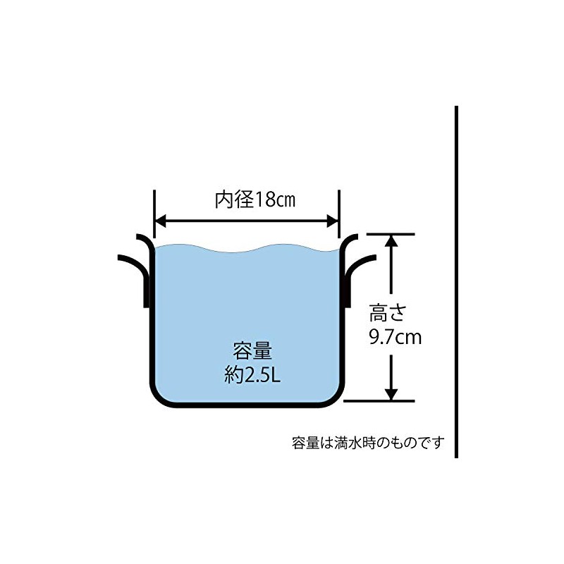 北陸アルミニウム(Hokuriku Alumi) 半寸胴鍋 プロセレクト 18cm A1520118