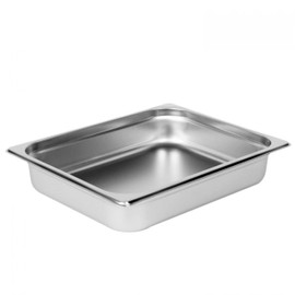 TrueCraftware- Half Size 2-1/2" Deep Stainless Steel Anti-Jamming Steam Pan 24 Gauge- Chafing Steam Table Pans Catering Food Storage Metal Pan Hotel Pan for Restaurant Events Catering Use