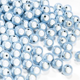 Pack of 120 3D Illusion Miracle Beads, 10 mm Wonder Beads, Embroidery, Acrylic Beads for Jewellery Making, Pretty Under Light, DIY Making Bracelets and Necklaces (Purple)