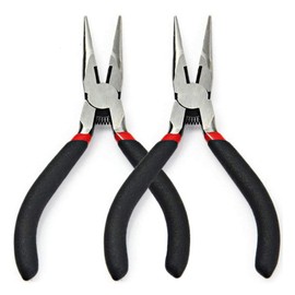 5 inch Needle Nose Pliers For Jewelry Making,Long Nose Craft Pliers with Side Cutters,Mini Needle Nose Pliers for Electronics, Jewelry Making, Side Cutting Pliers for Working in Tight Areas