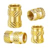 Qrity 100 Pcs Knurled Nuts, Brass Threaded Insert Kit, Female