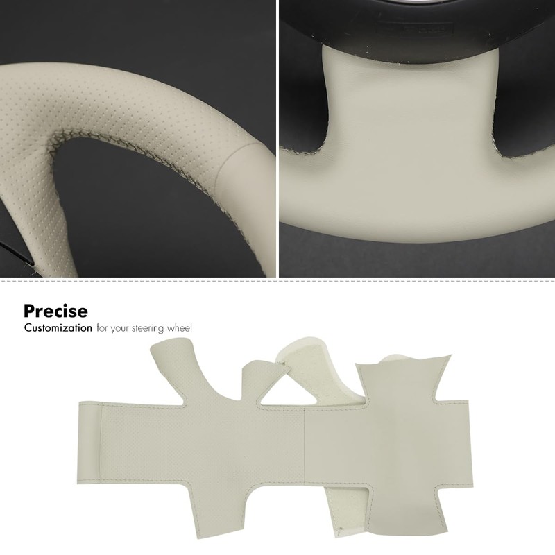 MEWANT Steering Wheel Cover for Fiat 500 2008-2012 DIY Hand