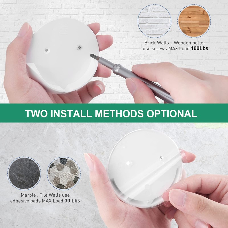 Shower Curtain Rod Holders for Wall – Kitosun Adhesive Tension