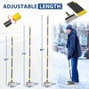 Snow Ice Scraper, 60" Long Handle Heavy Duty Garden Flat
