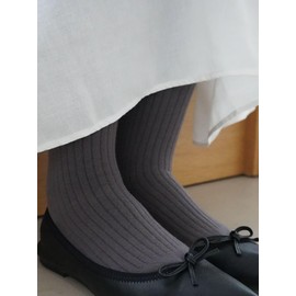 United Arrows Green Label Relaxing 36355990294 Compression Socks (Cotton Rib Type) / Compression Socks, Black (09).