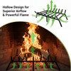 24 Inch Fireplace Grate, 1/2" Solid Steel Fireplace Log Holder,