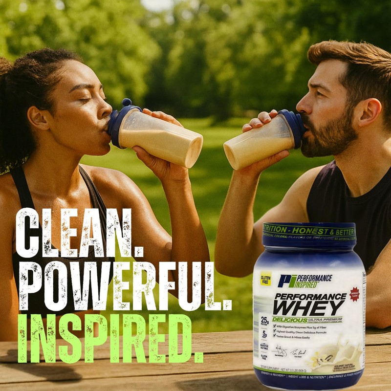 PERFORMANCE INSPIRED Nutrition WHEY Protein Powder – All Natural –